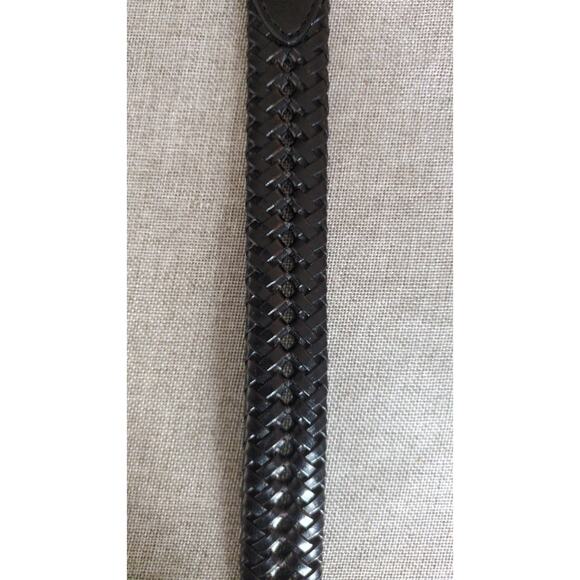 Braided Black Men's Belt 40 L Vegan Leather, No flaws, Unbranded, Silver Buckle - Picture 5 of 7